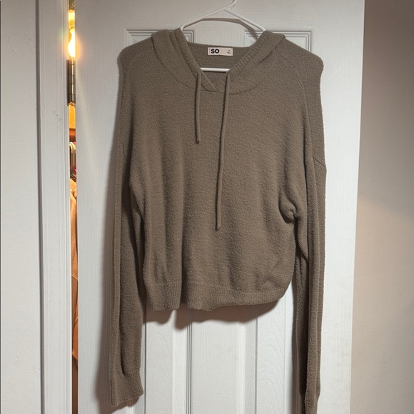 SO Tops - SO Taupe Hooded Pullover